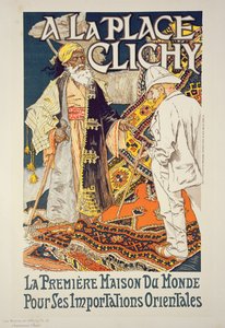 Az „A La Place Clichy” keleti árukra szakosodott üzletet hirdető plakát reprodukciója, 1891